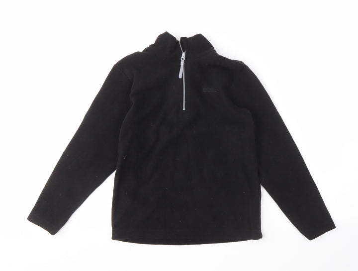 Mountain Warehouse Boys Black Fleece Pullover Hoodie, 9-10 Years