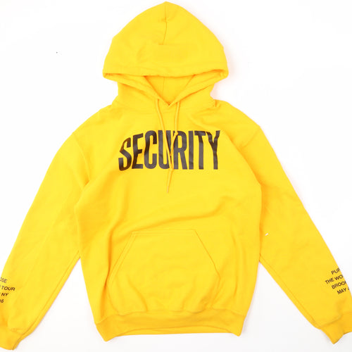 Gildan Men's Yellow Security Hoodie S Pullover