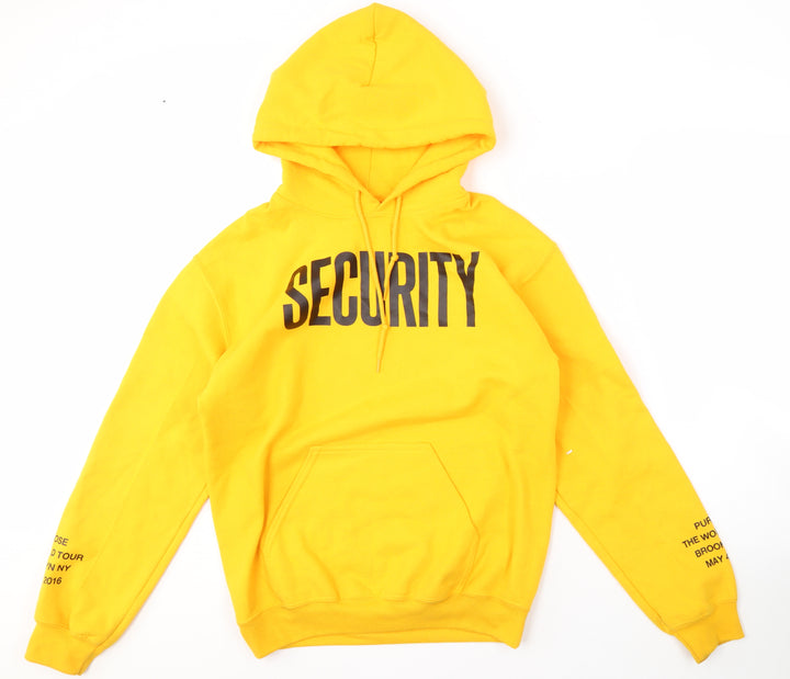 Gildan Men's Yellow Security Hoodie S Pullover