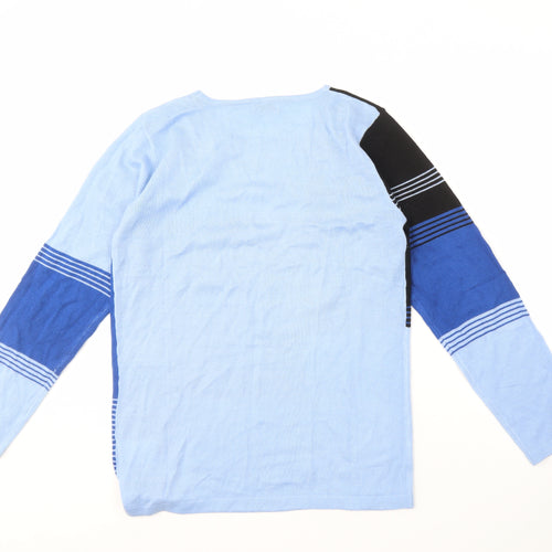 Damart Women's Blue Striped Pullover Jumper S