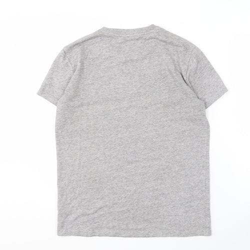 Superdry Men's Grey Logo T-Shirt Small Short Sleeve