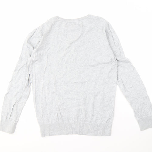 Next Men's Grey M Graphic Print Cotton Pullover
