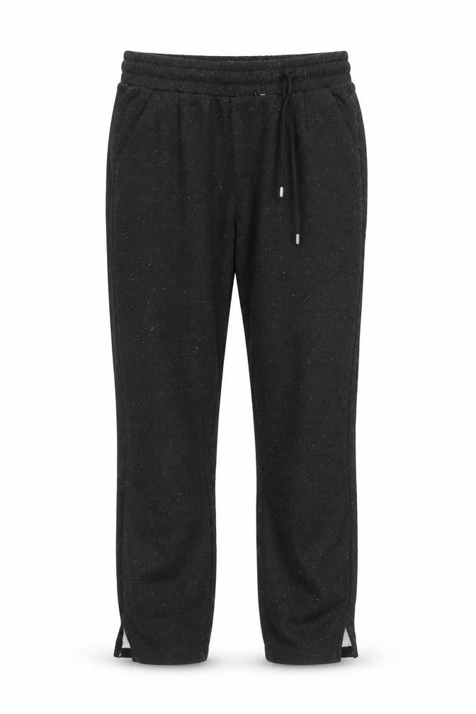 Front view of RESERVED Black Flecked Jogger Trousers unisex m