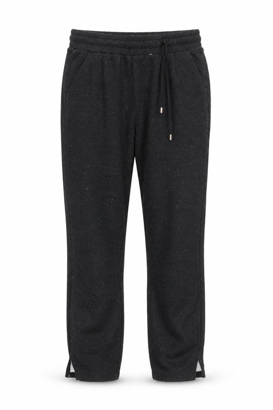 Front view of RESERVED Black Flecked Jogger Trousers unisex m