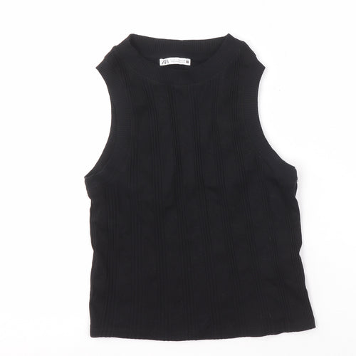 Zara Women’s Black Cotton Tank Top M
