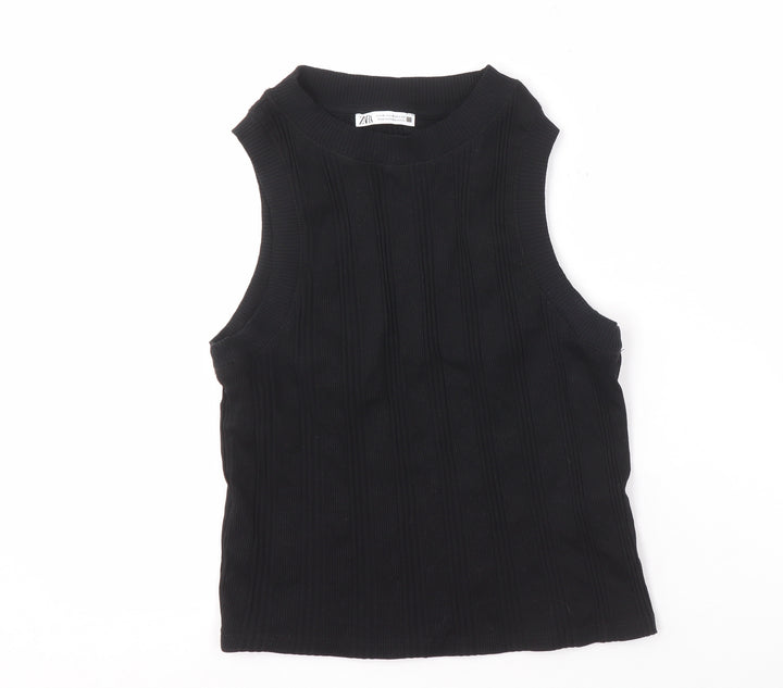 Zara Women’s Black Cotton Tank Top M