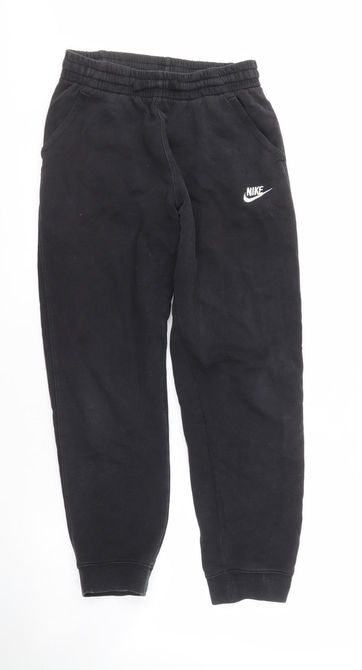 Nike Boys Black XL Jogger Trousers, Cotton Blend Comfort