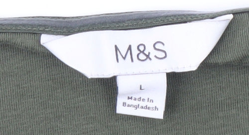 Marks and Spencer Women's Green Tube Top L - Casual Wear