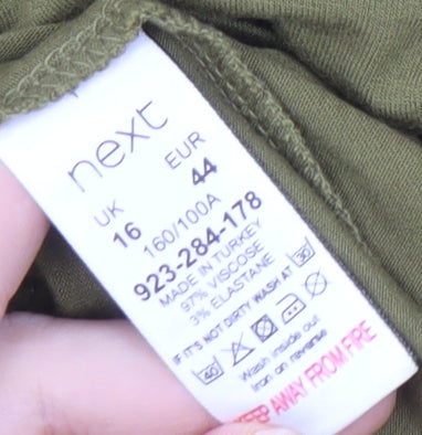 Next Women's Green Glitter Star Long Sleeve Top