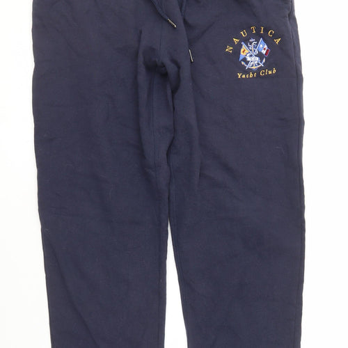 Nautica Blue Jogger Trousers, Unisex M, Cotton, Elastic Waist