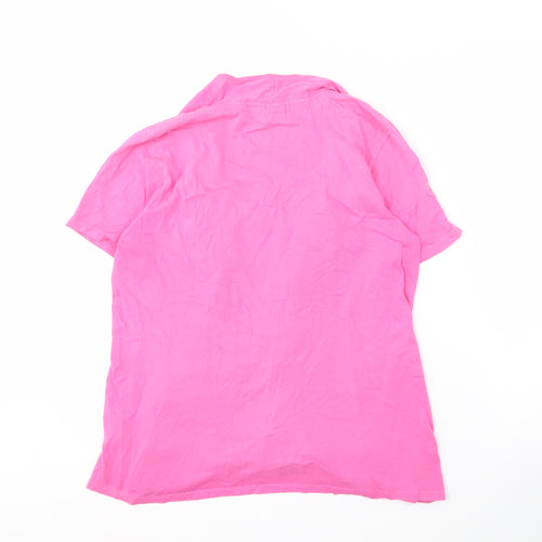 Cotton Traders Women's Pink Button-Up Shirt Size 12