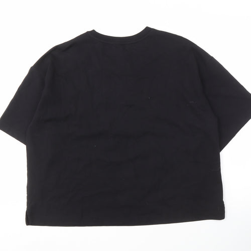 Marks and Spencer Women's Black Rhinestone T-Shirt