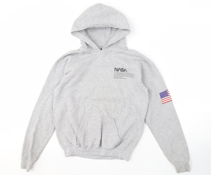 boohooMAN Men's Grey NASA Pullover Hoodie XS