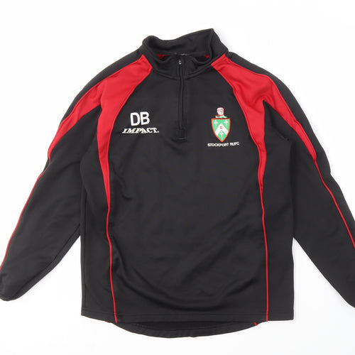 Impact Men's Black Pullover Rugby 1/4 Zip S