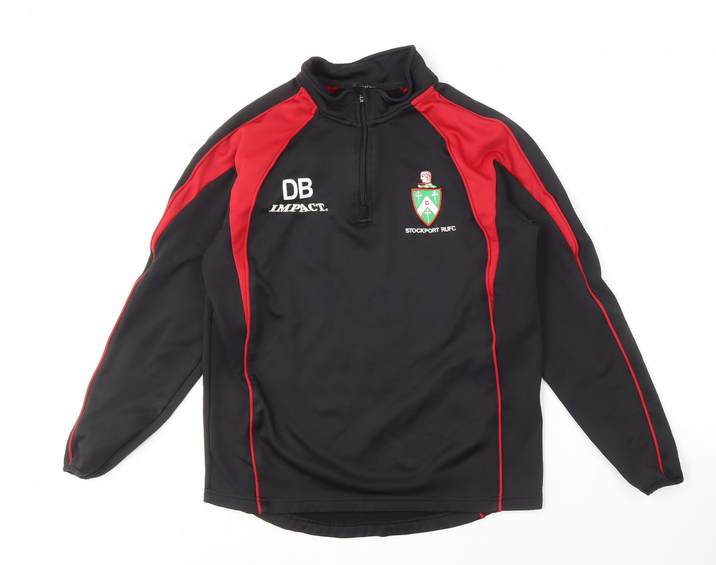 Impact Men's Black Pullover Rugby 1/4 Zip S