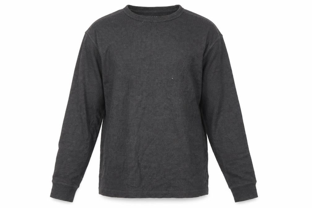Front view of Gap Men's Grey Crew Neck Long Sleeve Shirt M
