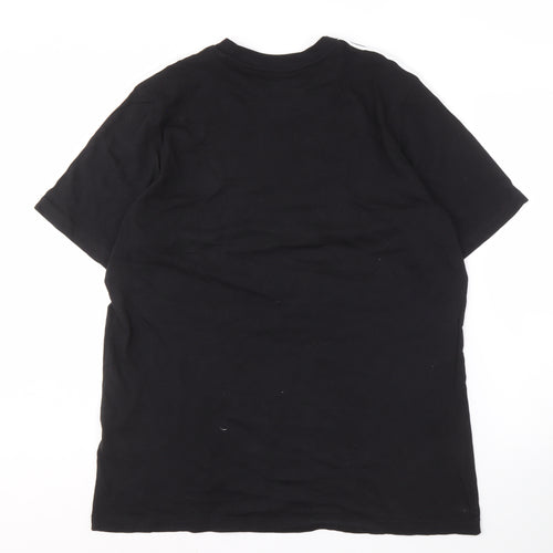 Adidas Men's Black Crew Neck T-Shirt, Size L, Cotton Blend
