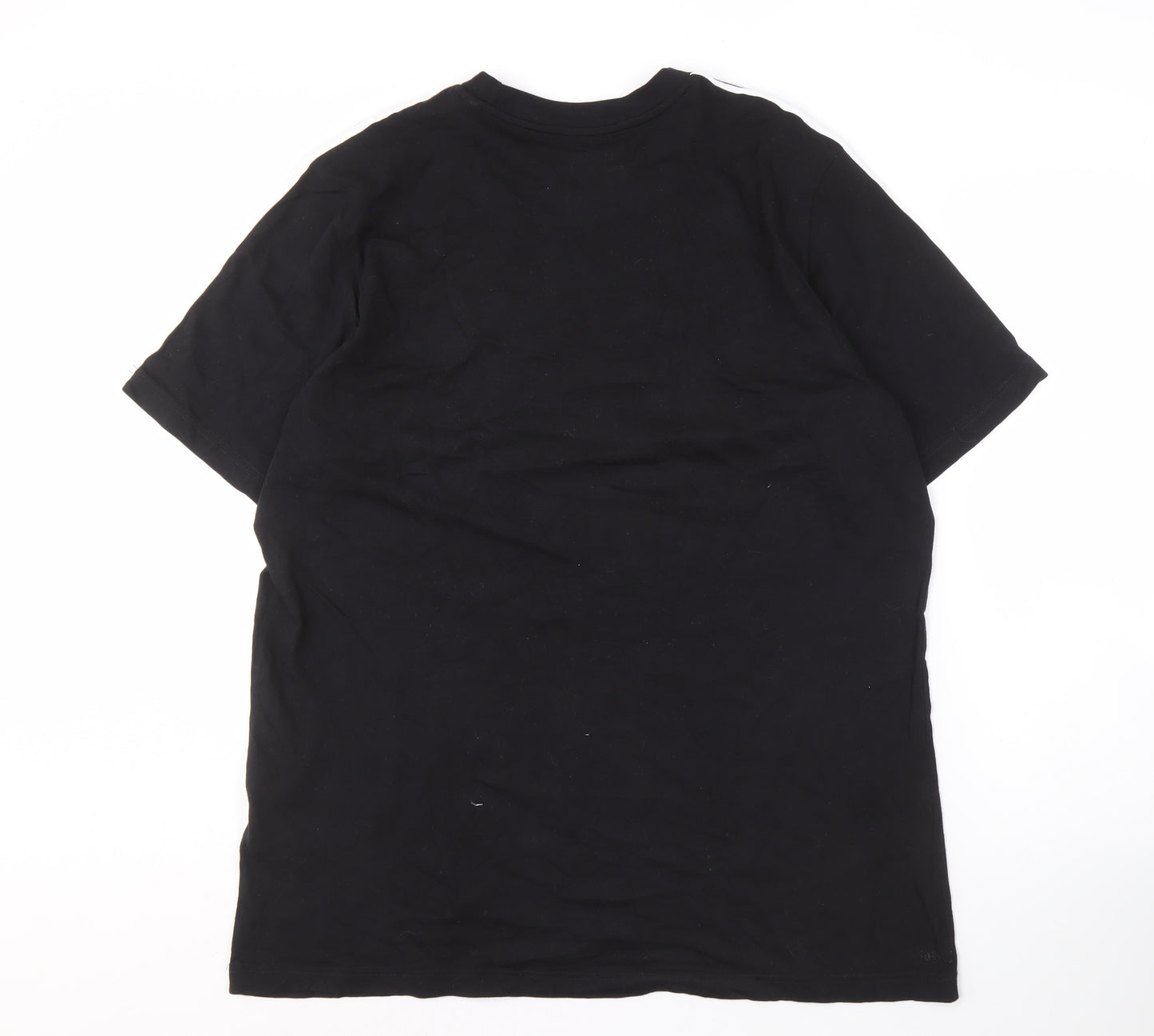 Adidas Men's Black Crew Neck T-Shirt, Size L, Cotton Blend