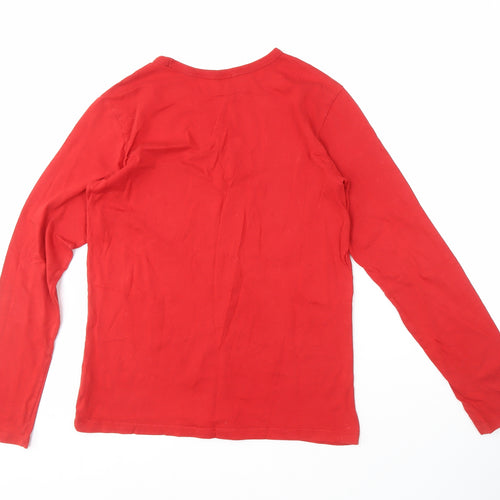 Benetton Boys Red Graphic Long Sleeve T-Shirt 3XL 13-14 Years