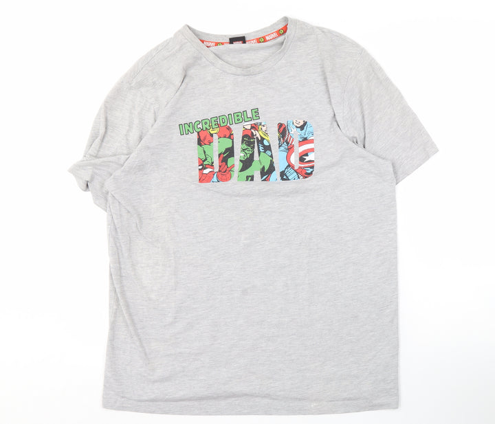 George Men's Grey Marvel Comics T-Shirt M