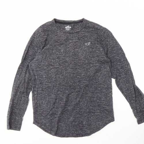 Hollister Men's Black Long Sleeve Crew Neck Tee