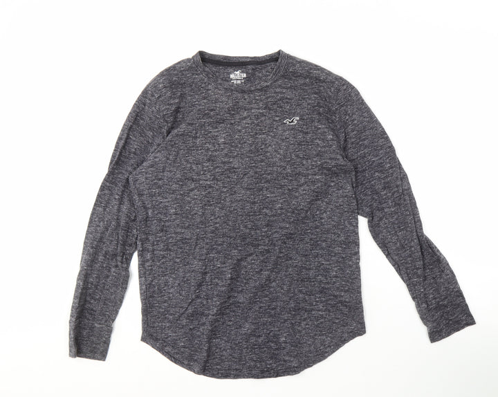 Hollister Men's Black Long Sleeve Crew Neck Tee