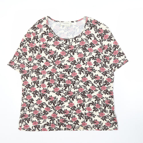 Eastex Women's Multicoloured Floral T-Shirt, Size 16