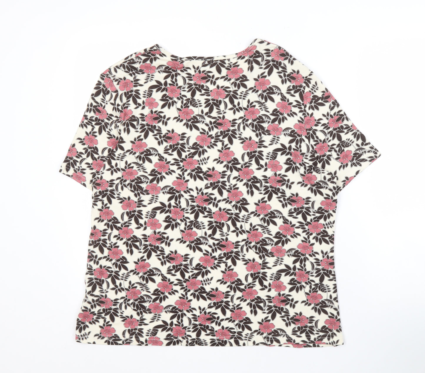 Eastex Women's Multicoloured Floral T-Shirt, Size 16
