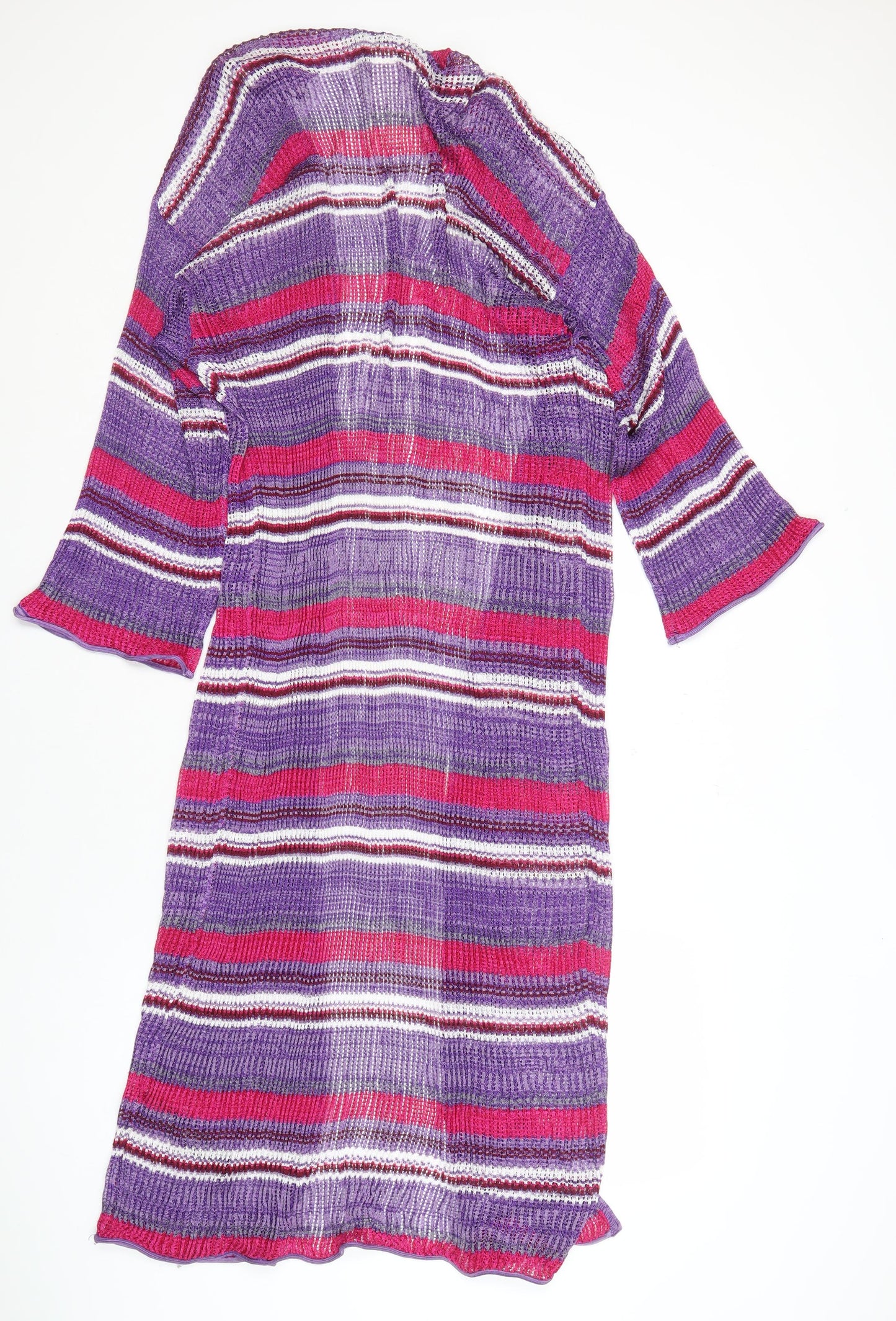 Zara Women's Purple Striped Open Front Cardigan, Size S, New