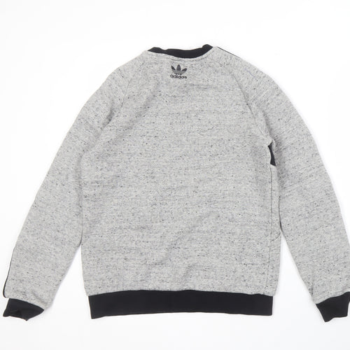 Adidas Teens Grey Pullover Sweatshirt Logo