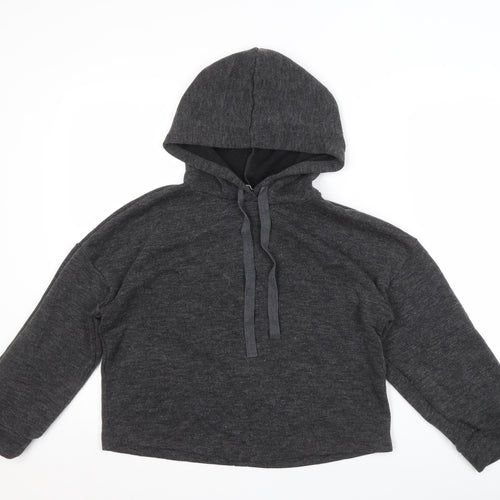MNG Women’s Grey Hoodie, Size 12, Hooded Drawstring