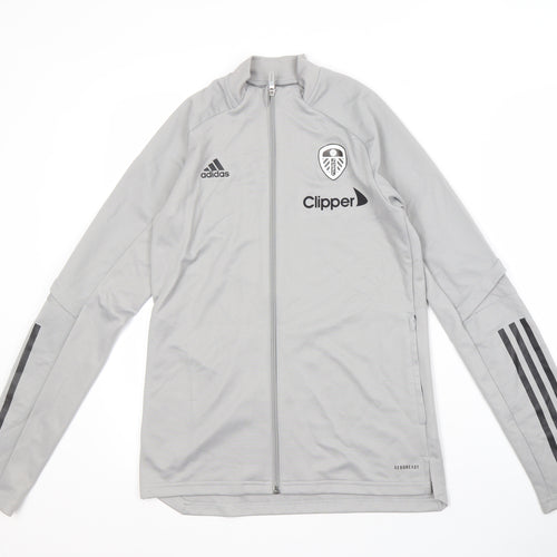 Adidas Men's Grey Track Jacket S, Slim Fit, Breathable