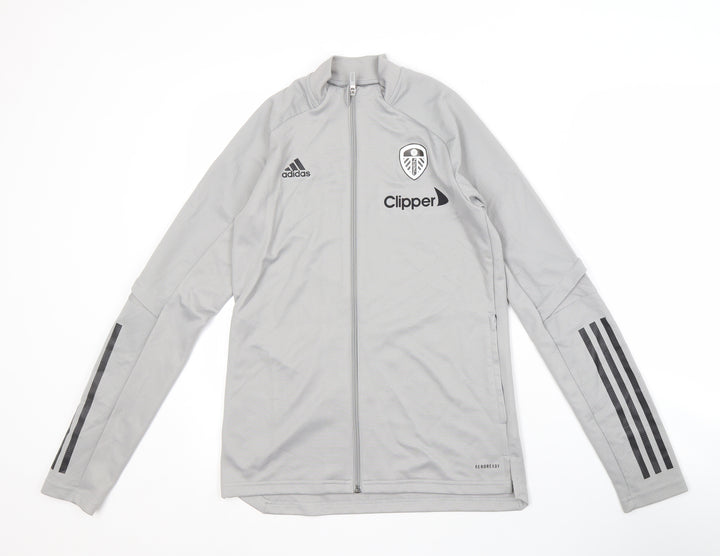Adidas Men's Grey Track Jacket S, Slim Fit, Breathable