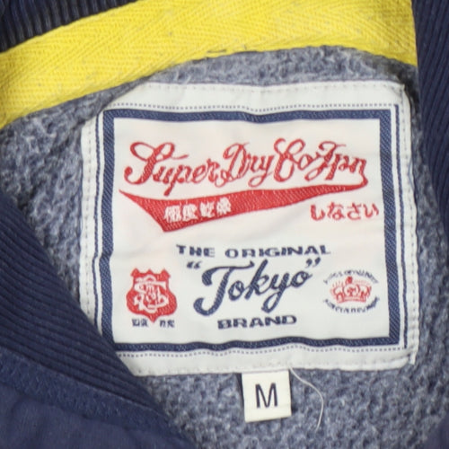Superdry Men's Blue Pullover Hoodie M - Logo, Autumn