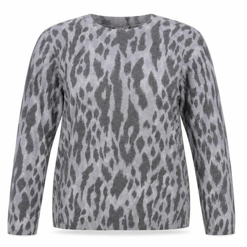 Whistles Women's Grey Animal Print Jumper UK 16