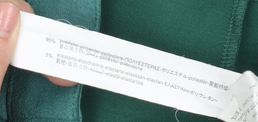 Stradivarius Women's Blue Short Button Skirt - Size 8