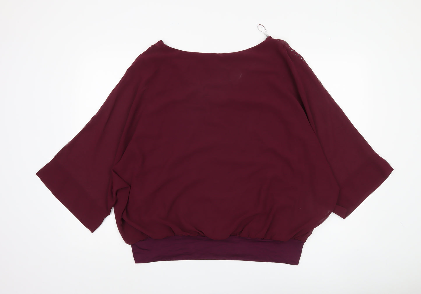 Wallis Women's Purple Rhinestone Blouse L