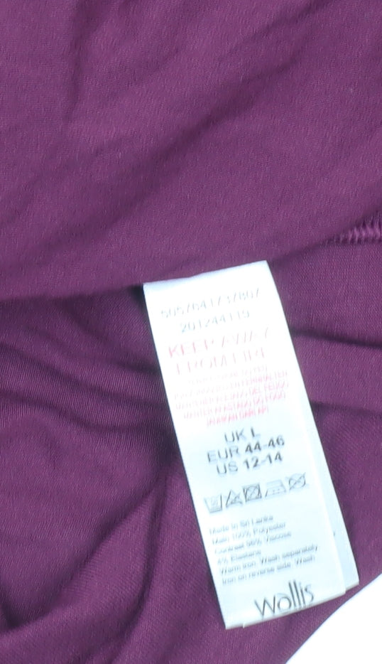 Wallis Women's Purple Rhinestone Blouse L