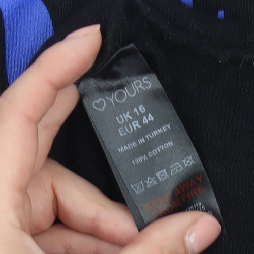 Yours Women’s Black Crew Neck Pullover Sweatshirt Size 16