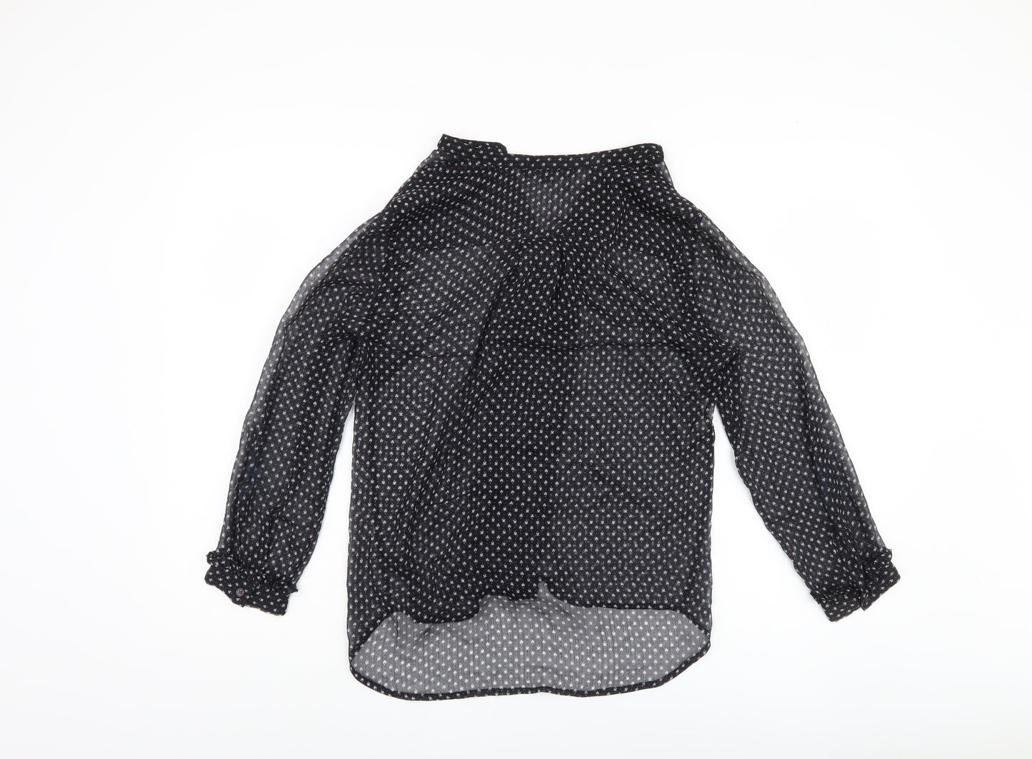 French Connection Black Animal Print Blouse, Size 8