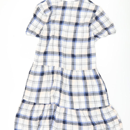 Monsoon Women's Blue Check Shirt Dress S
