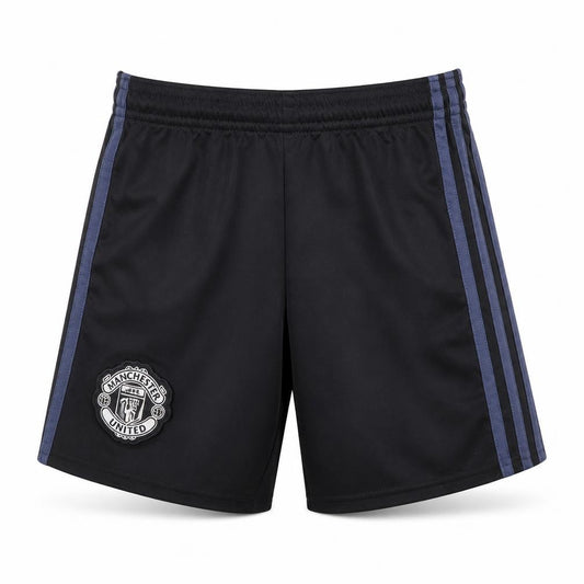 Front view of Adidas boys’ black athletic football shorts 7-8 years