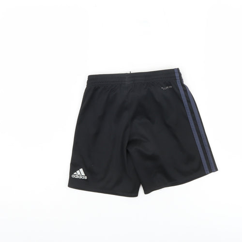 Adidas Boys Black Athletic Football Shorts 7-8 Years