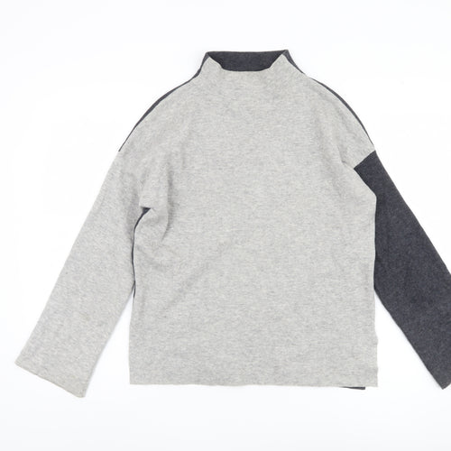 John Lewis Womens Grey XS High Neck Knit Jumper