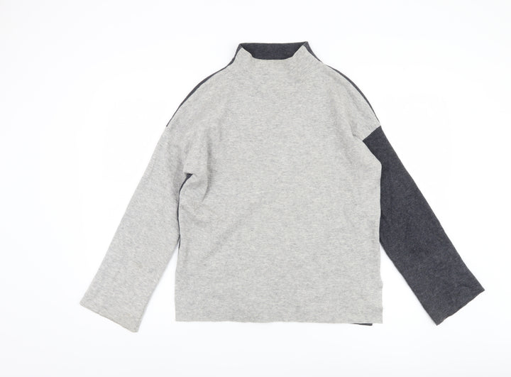 John Lewis Womens Grey XS High Neck Knit Jumper