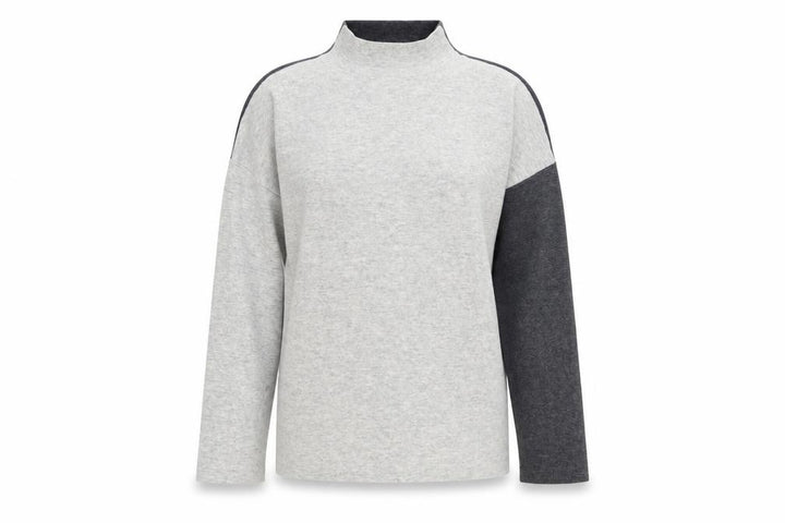 John Lewis Womens Grey XS High Neck Knit Jumper