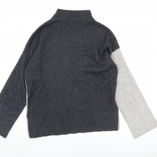 John Lewis Womens Grey XS High Neck Knit Jumper