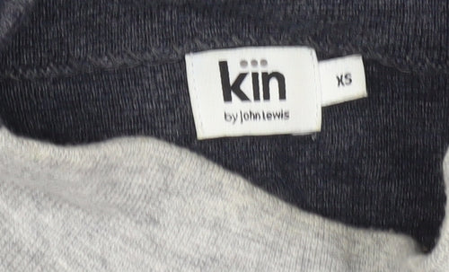 John Lewis Womens Grey XS High Neck Knit Jumper