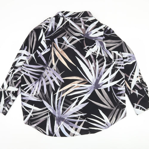 Marks and Spencer Women's Black Floral Blouse Size 16