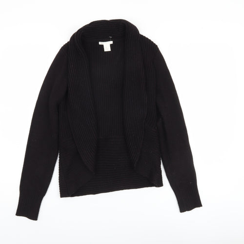 H&M Women’s Black Cardigan XS Cowl Neck Knit